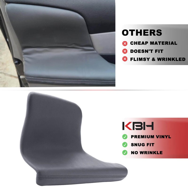 KBH Door Panel Armrest Cover Replacement for Honda Odyssey 2011-2017, Vinyl Leather, Car Door Arm Rest Replace Skin Upholstery, Anti-Scratch, 1 Pair, Dark Gray (Leather Part Only) - Image 5